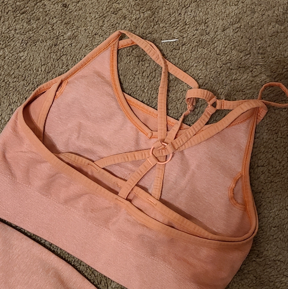 Gymshark SET adapt marl pink seamless BRA & LEGGINGS. Size Small. - Picture 3 of 4